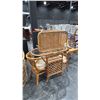 Image 1 : SMALL RATAN TABLE SET WITH 2 CHAIRS & RATAN TABLE
