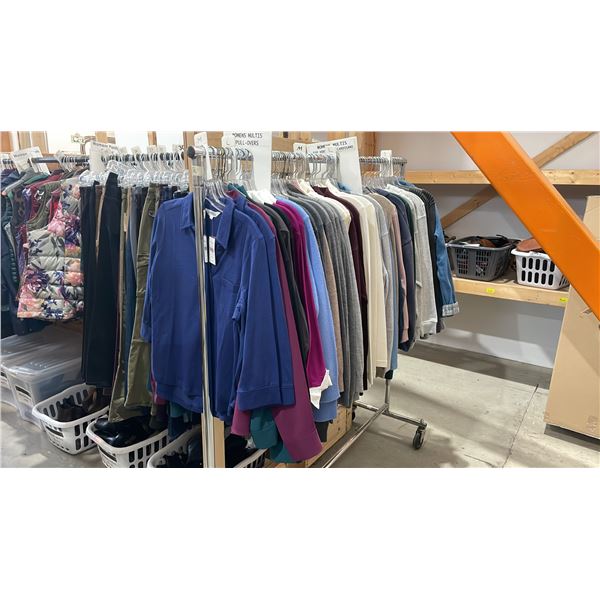 RACK OF ASSORTED PRODUCTION COSTUME ITEMS