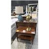 Image 2 : END TABLE, SLIDING DOOR CABINET, SMALL BOOKSHELF & 3 ASSORTED LAMPS