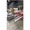 Image 2 : 2 RED MOBILE CARTS WITH ASSORTED LIGHTING & 2 RACKS