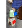 Image 2 : GROUP OF ASSORTED ITEMS- BED FRAME, GYM MAT, PORTABLE FILE CADDY & MORE