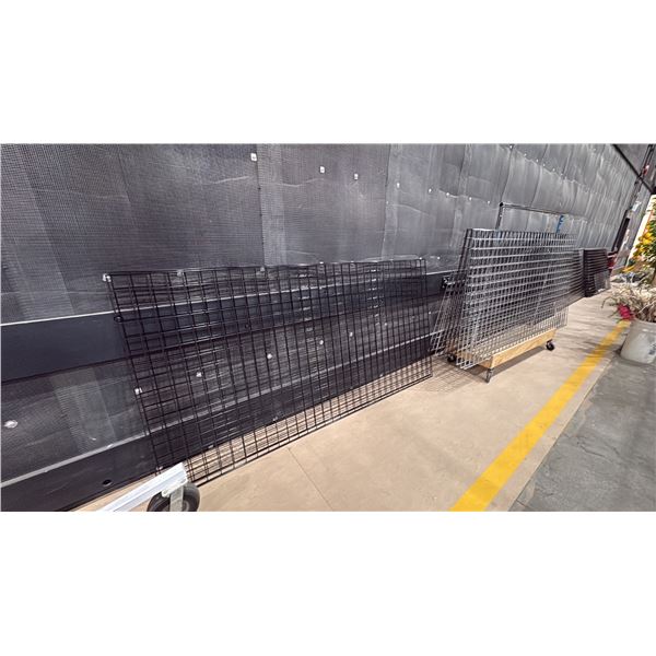 LARGE GROUP OF ASSORTED METAL GRIDWALL PANELS