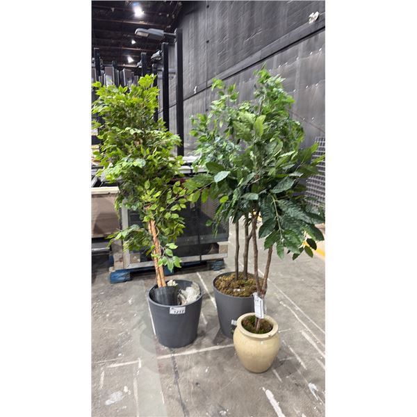GROUP OF 3 ARTIFICIAL DECORATIVE TREES