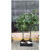 Image 2 : 2 ARTIFICIAL DECORATIVE TREES & SMALL PLANTER