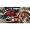 Image 2 : GREEN SHELVING UNIT WITH ASSORTED VINTAGE TOYS