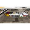 Image 1 : 6 BINS OF ASSORTED CRAFTING SUPPLIES & CHILDRENS TOYS