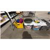 Image 2 : 6 BINS OF ASSORTED CRAFTING SUPPLIES & CHILDRENS TOYS