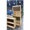 Image 7 : LARGE ASSORTMENT OF LIGHT WOOD OFFICE FURNITURE