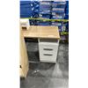 Image 3 : DESK, PINE BOOKSHELF AND ORGANIZER