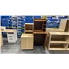 Image 1 : BOOKSHELF, DESK AND SMALL MOBILE STORAGE CONTAINER