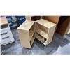 Image 3 : BOOKSHELF, DESK AND SMALL MOBILE STORAGE CONTAINER