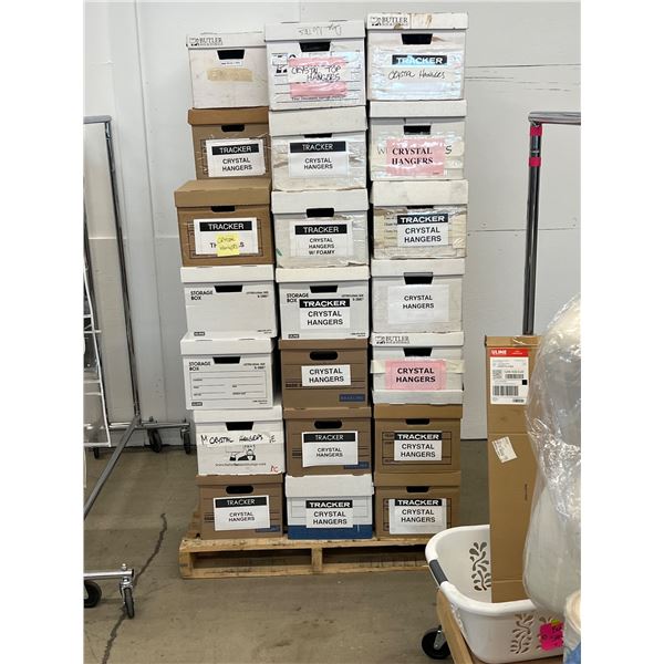 PALLET OF CRYSTAL HANGERS
