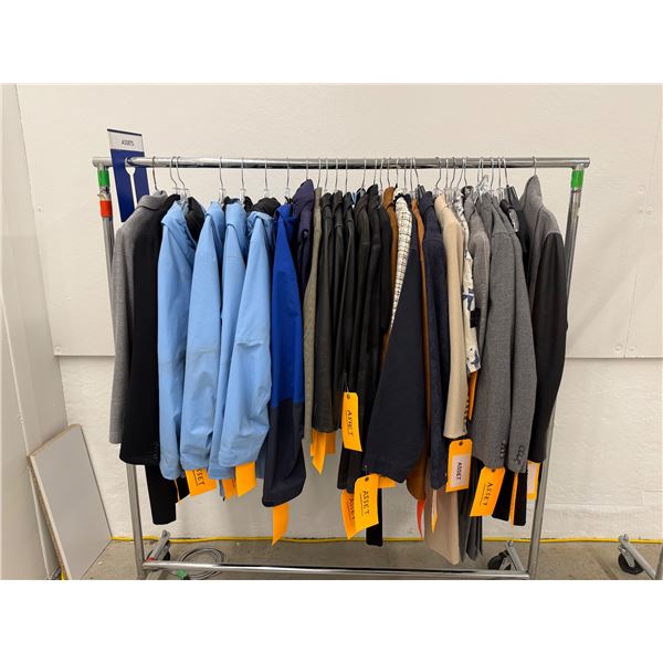 RACK OF ASSORTED PRODUCTION COSTUME ITEMS