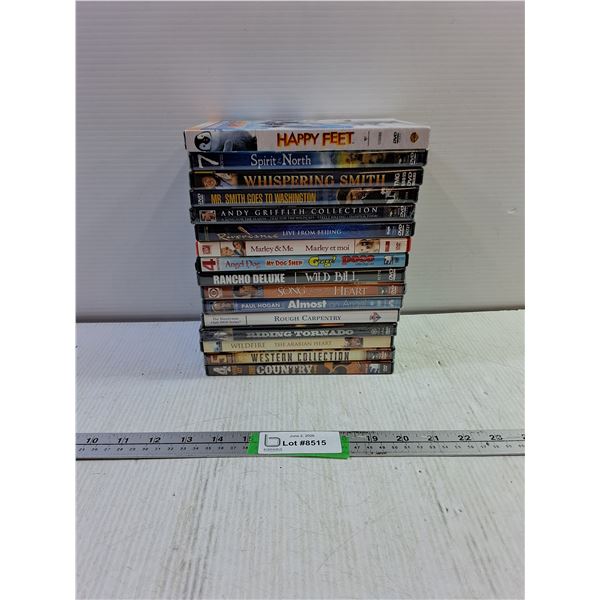 Collection of Movies (16), Variety of Genre, Some New, Some Used