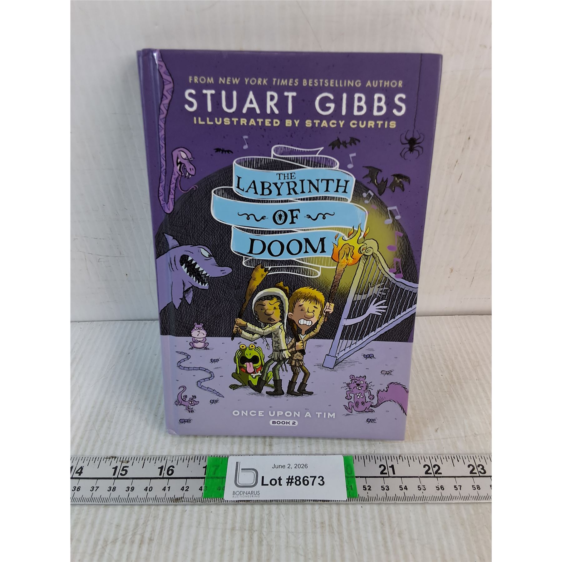 Stuart Doom Book: The Labyrinth of Doom by Stuart Gibbs - Bodnarus Auctioneering