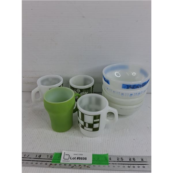 Milk Glass Cups & Bowls