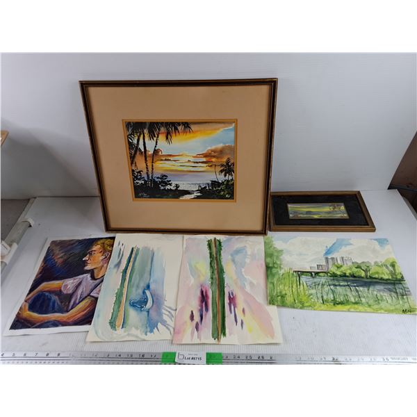 Assorted Water Color Paintings