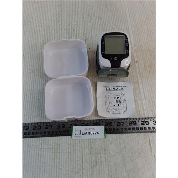 Wrist Electronic Blood Pressure Meter - Powers On