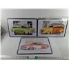Image 1 : (3) Vintage Style Metal Car Signs 16.5" x 10.75"