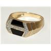 Image 2 : Onyx & Diamonds Cluster Men's Ring