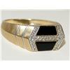 Image 3 : Onyx & Diamonds Cluster Men's Ring