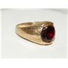 Image 2 : AAA Garnet Half Bezel Set Men's Ring