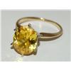 Image 3 : AAA Yellow Gemstone Solitaire Ladies Ring