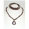 Image 1 : AAA Garnet Hand Made Necklace & Bracelet Set