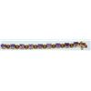 Image 3 : 18K Gold Over Sterling Natural Amethyst Bracelet