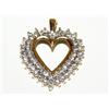 Image 1 : Diamonds Heart Design Cluster Ladies Pendant