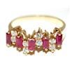 Image 4 : AAA Burmese Ruby, Diamonds & Emerald Ladies Ring