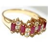 Image 5 : AAA Burmese Ruby, Diamonds & Emerald Ladies Ring