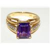 Image 1 : AAA Amethyst & Diamonds Hand Made Ladies Ring