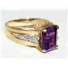 Image 2 : AAA Amethyst & Diamonds Hand Made Ladies Ring