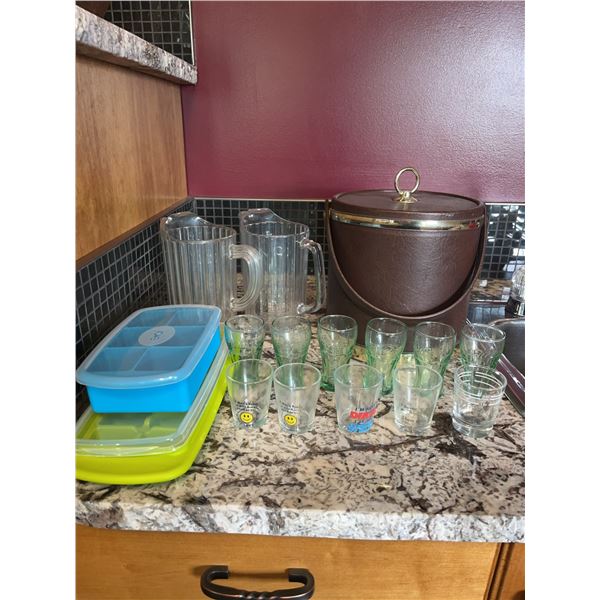 Barware Lot With Coca-Cola Glasses