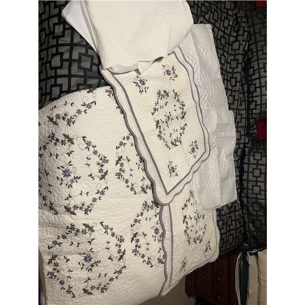 Embroidered Quilted Linens