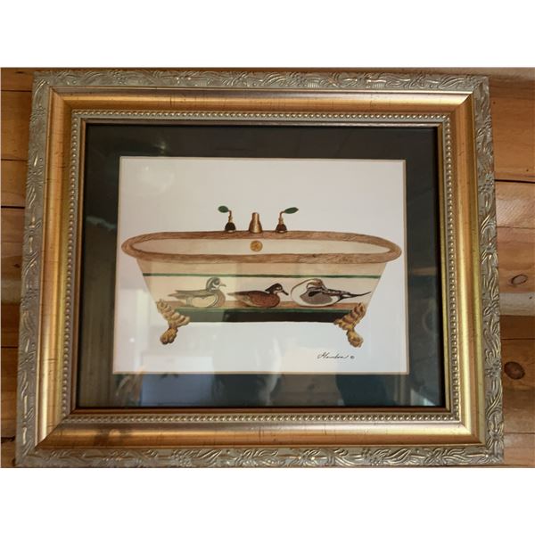 Framed Print of Bathtub with Ducks