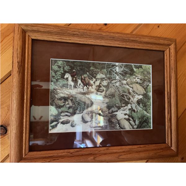 Framed Western Creek Scene Print