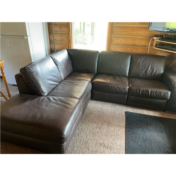 Brown Leather Sectional Sofa