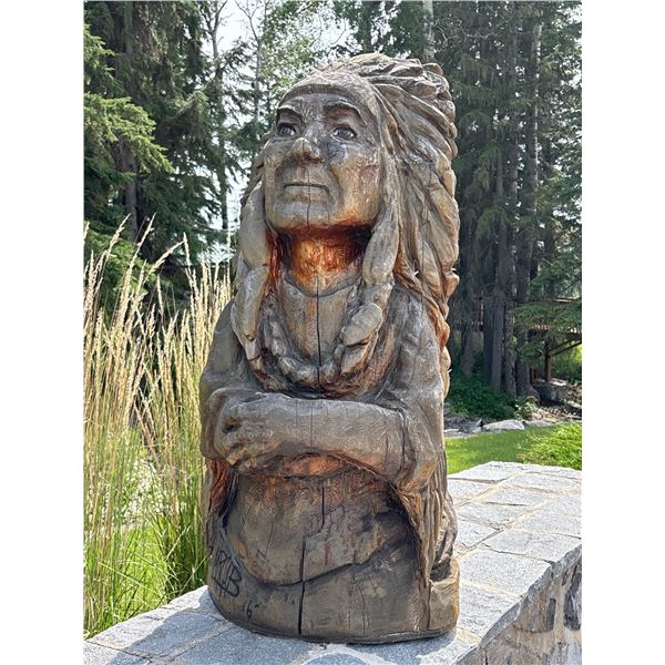 Wood Carved Bust by MRCAB, 2016