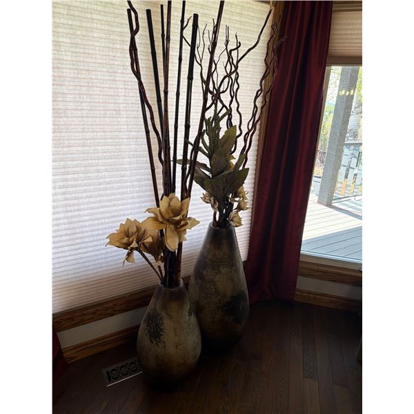 Vases with Artificial Flowers