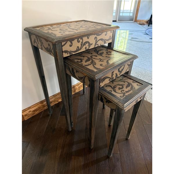 Three Decorative Nesting Tables