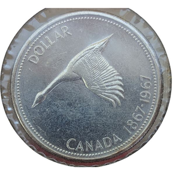 1967 Canadian Flying Goose Silver Dollar
