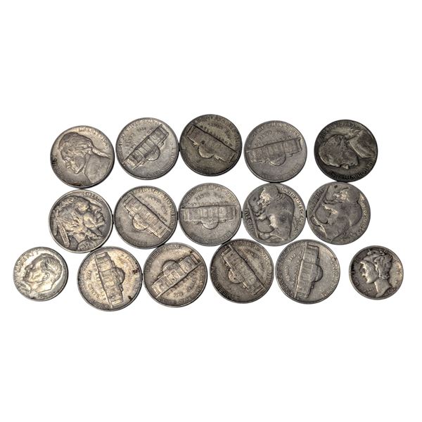 Lot of United States Nickels w/ Buffalo Nickels