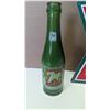 Image 2 : Metal 7up Advertising Sign & Glass Bottle
