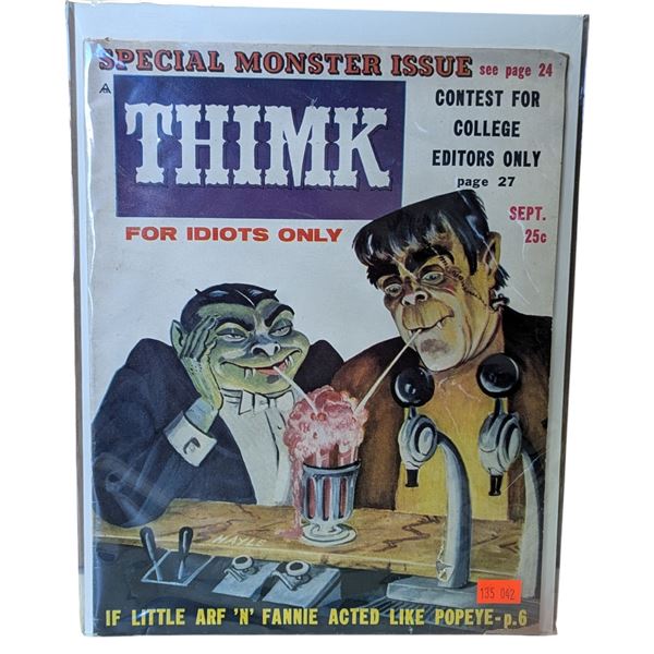 1958 Thimk Special Monster Issue Magazine
