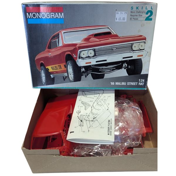 Open Box Monogram '66 Malibu Street Rat Model Kit