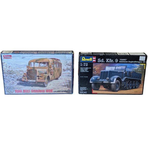 Sealed Roden Opel Blitz Omnibus W39 Model Kit & Unbuilt Revell Sd. Kfz. 9 Model Kit