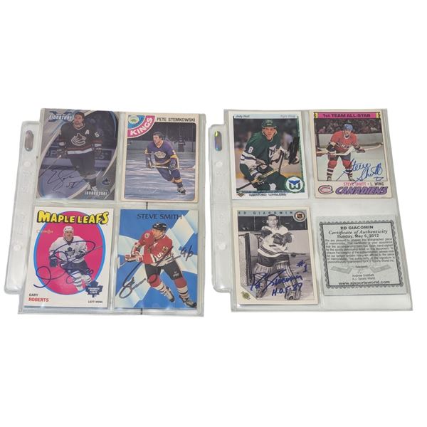 Lot of Autographed Hockey Cards w/ Shutt, Smith, Roberts, & More