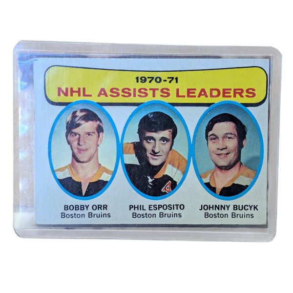 1970-71 NHL Assists Leaders Hockey Card